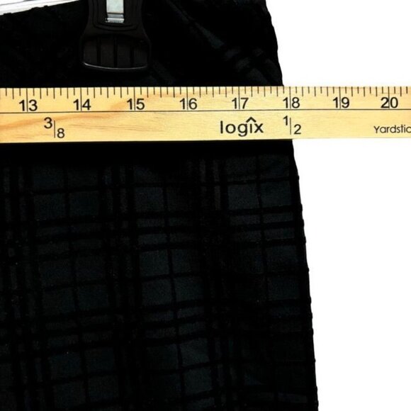 Soft Surroundings Velvet Plaid Elspeth Pans Size Medium Pull On Black - Picture 4 of 9